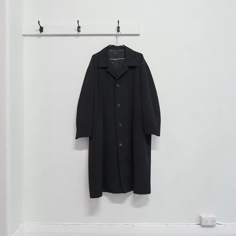 convertible collar gabardine coat