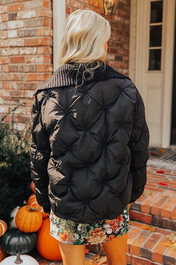 Cool Weather Puffer Jacket in Black