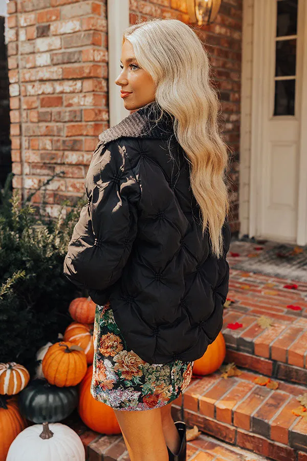 Cool Weather Puffer Jacket in Black