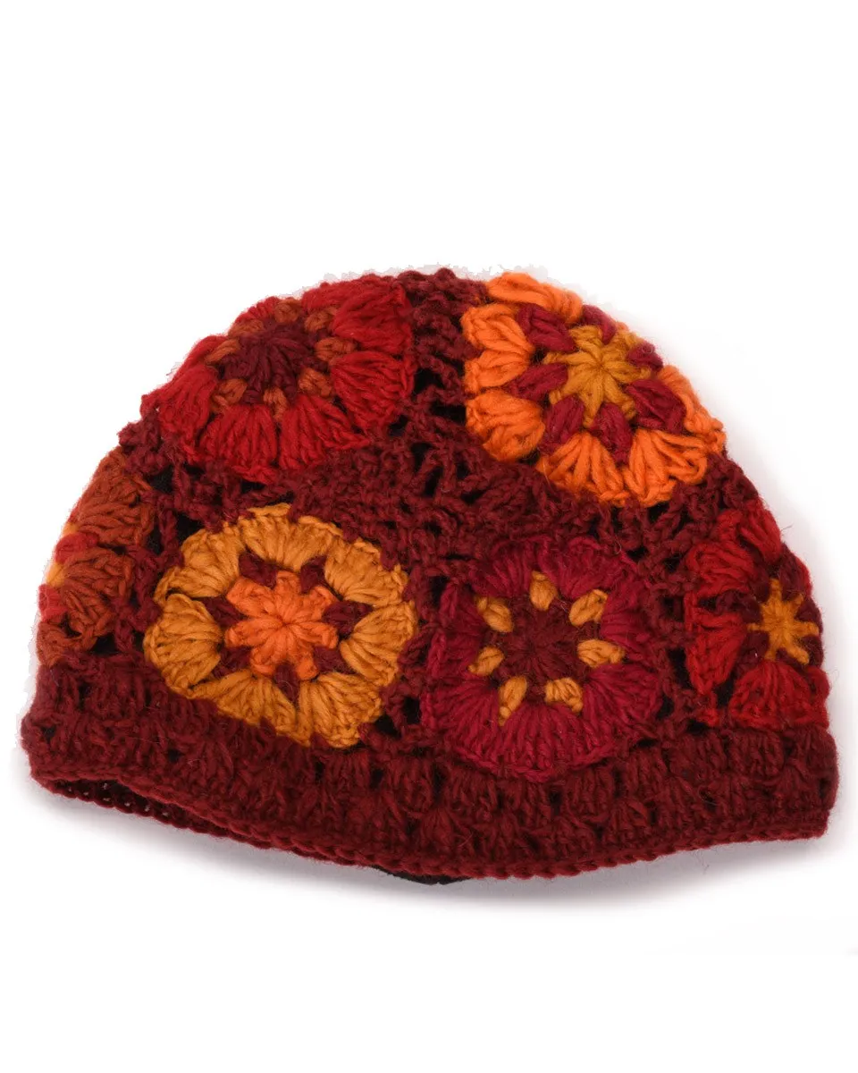 Crochet Flower Beanie