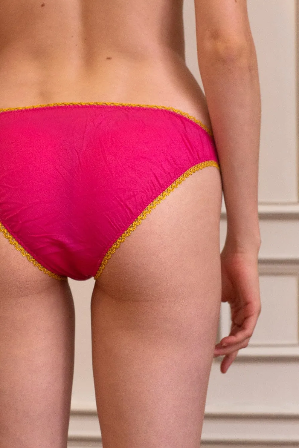 Culotte Germaine Fuchsia/Moutarde