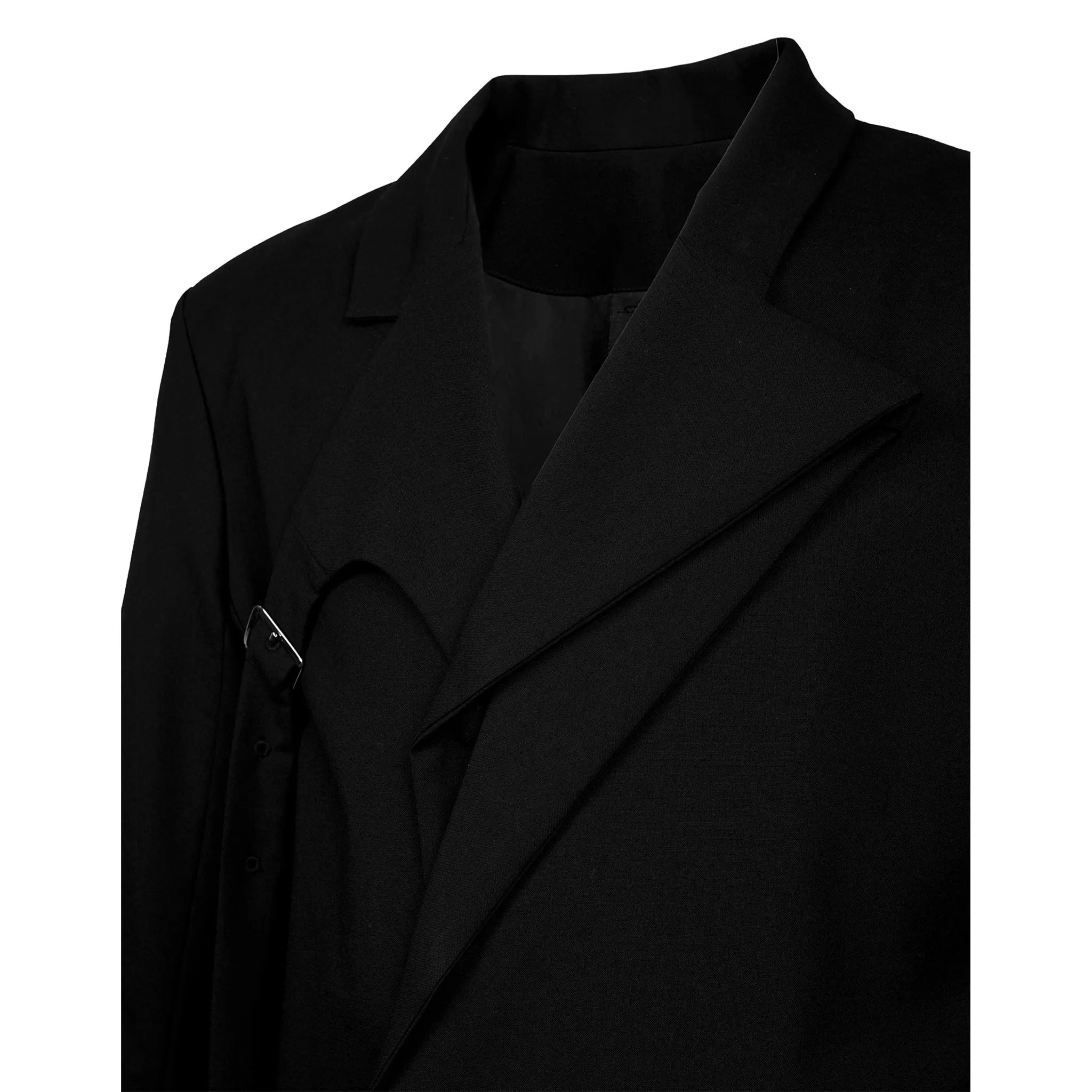 Deconstructed Double-Layer Lapel Suit Jacket