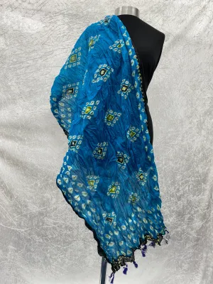 Diamond Crush- Starched Cotton Mix Blend Ethnic Scarf