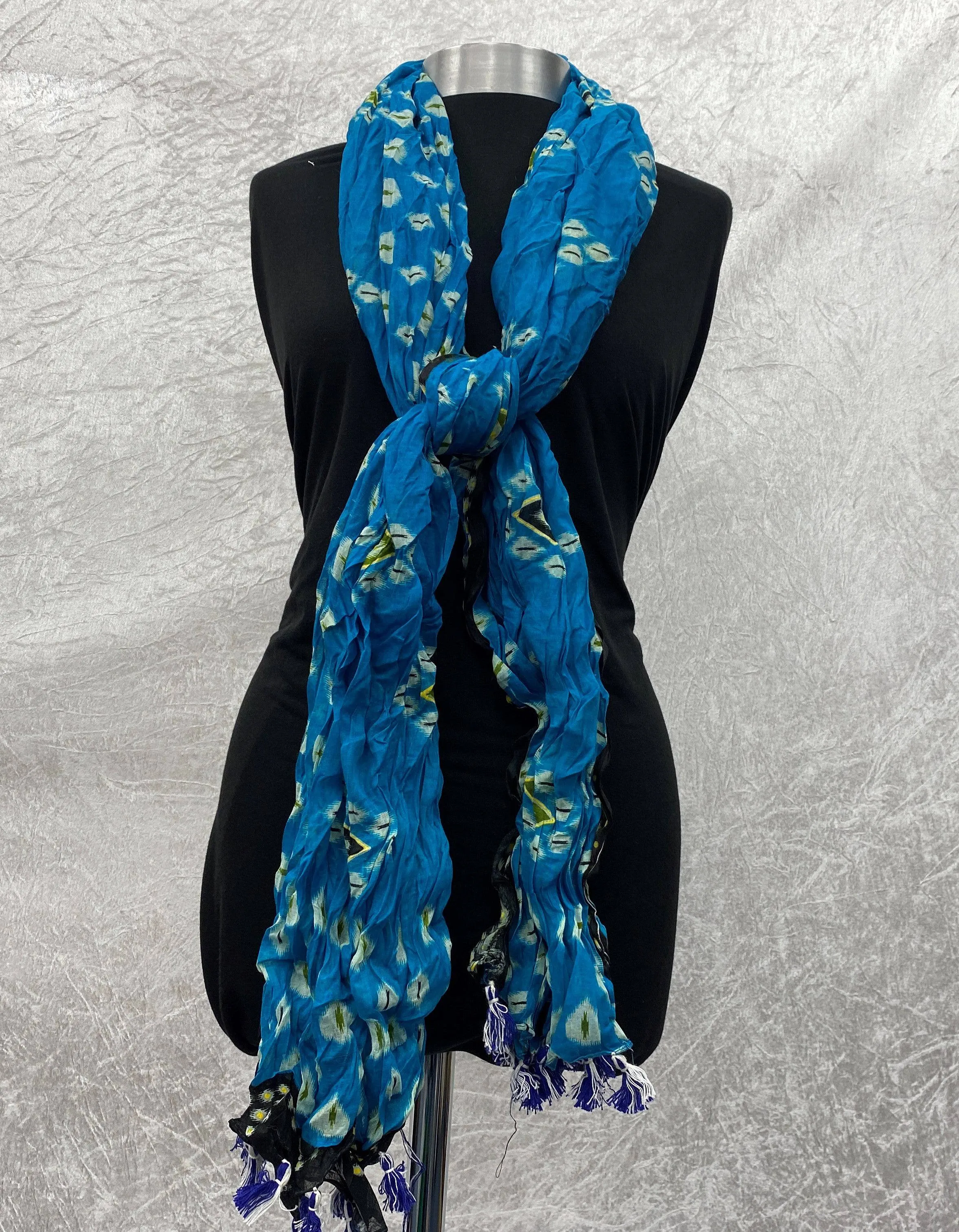 Diamond Crush- Starched Cotton Mix Blend Ethnic Scarf