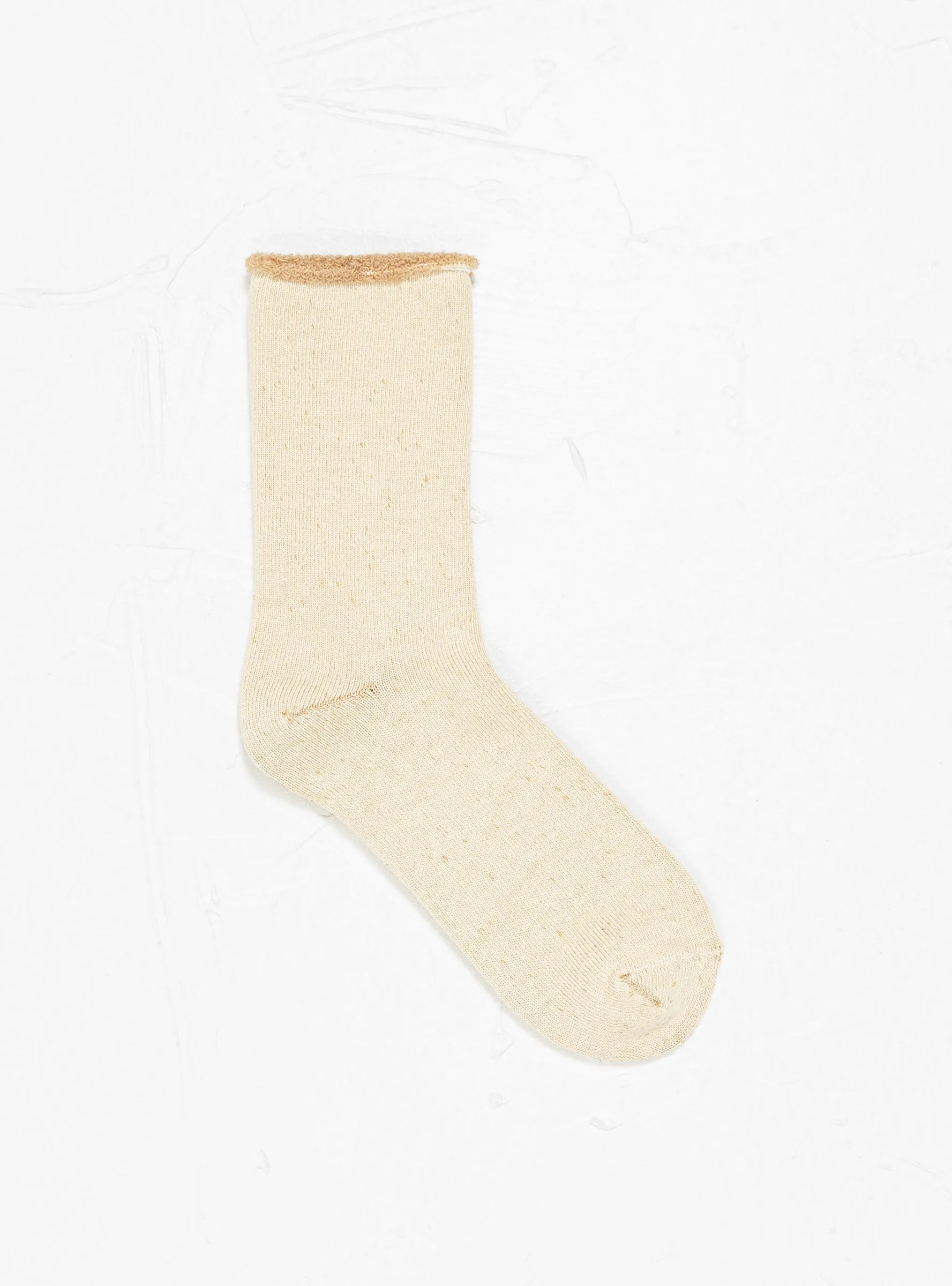 Double Face Cozy Sleeping Socks Ivory & Beige