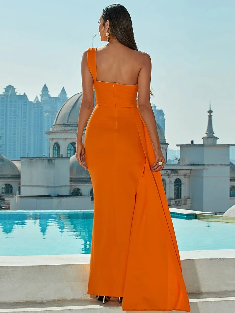 Draping Maxi Prom Dress XJ1050