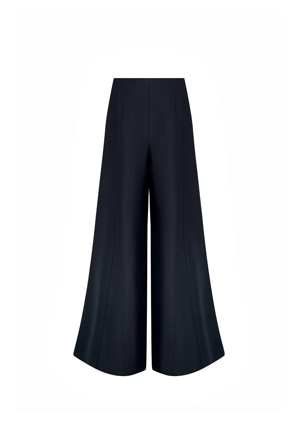 Du Flared Wide Leg Cotton Twill Floor Length Pants