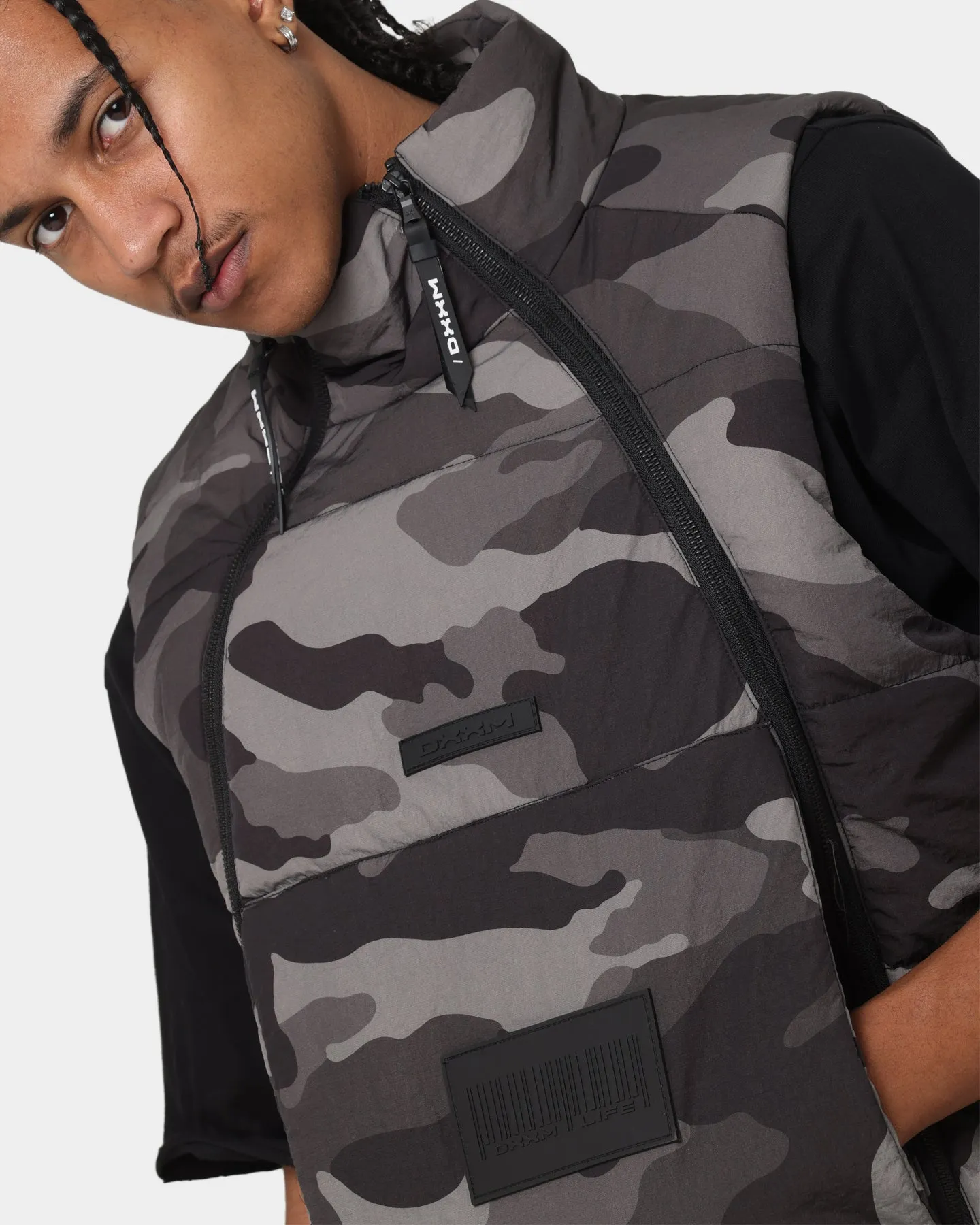 DXXMLife L-3 Chainge$ Puffer Vest Grey/Camo