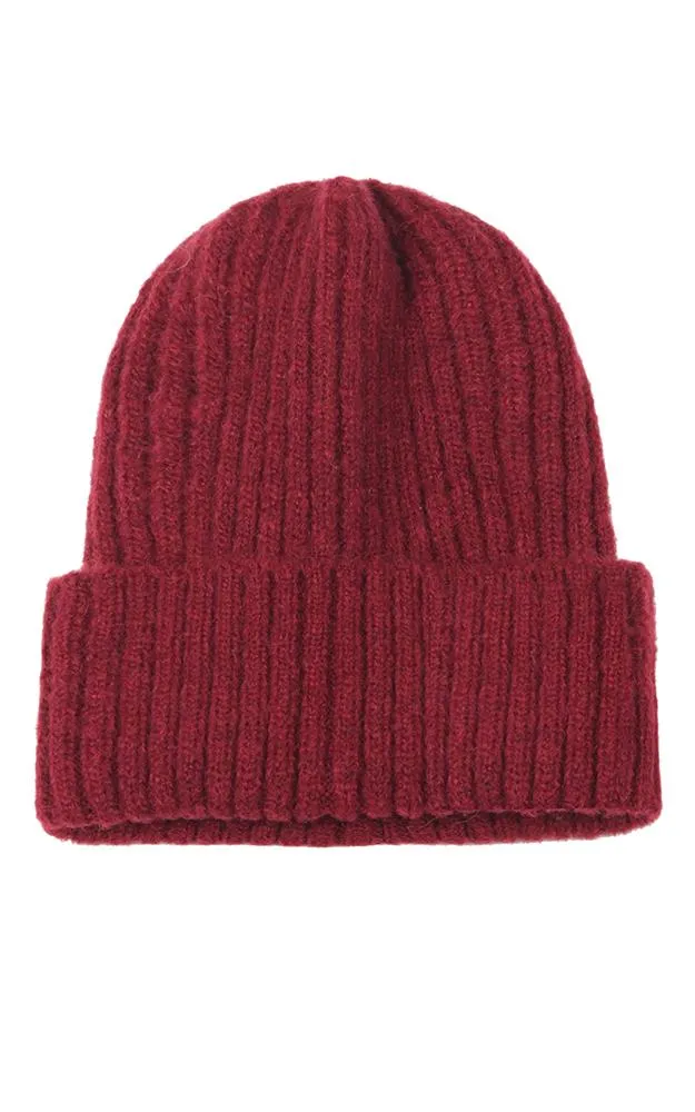 EAH9551 Solid Cuff Knit Beanie Hat