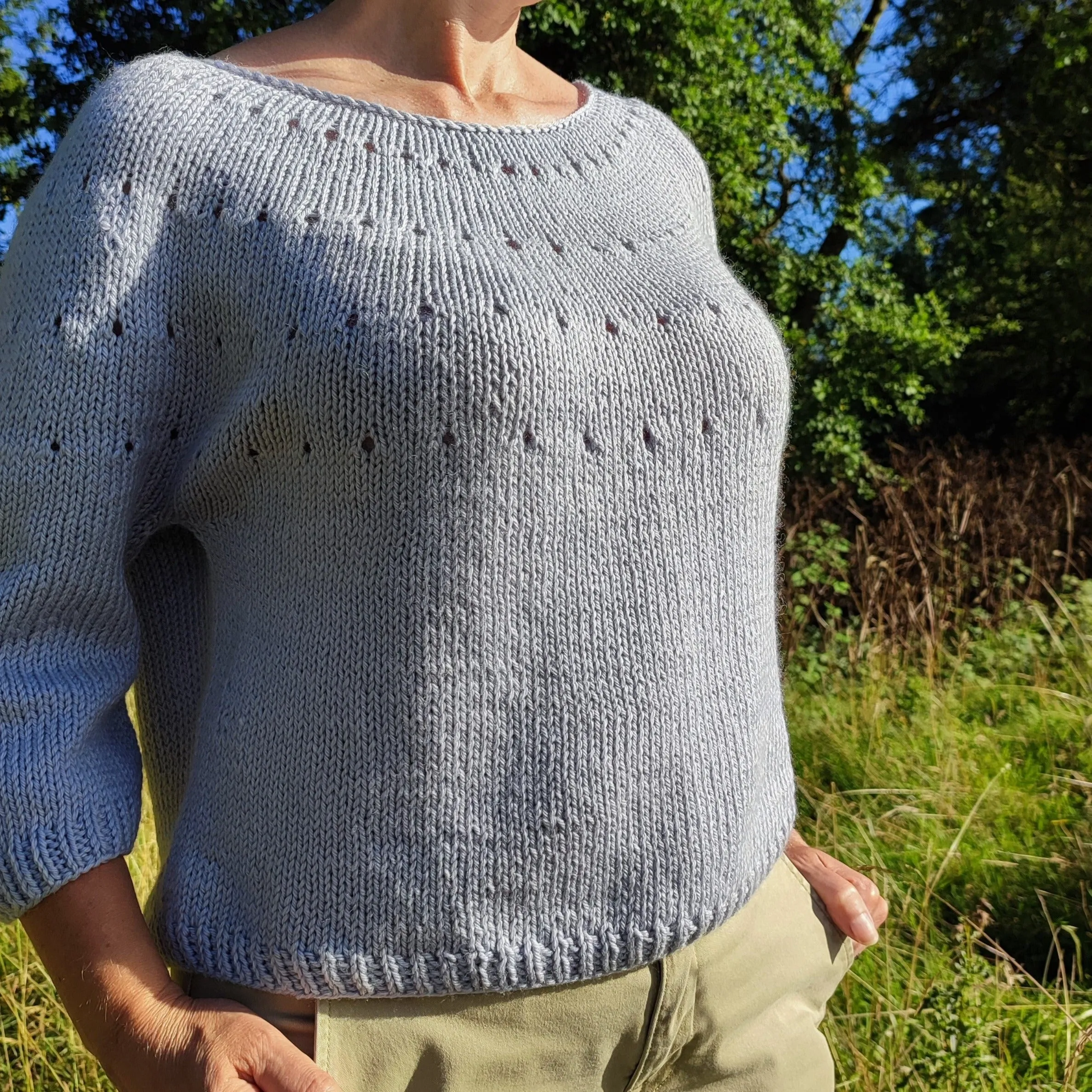 Easy Sweater Knitting Pattern - La Monnaie Blouse