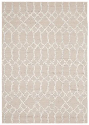 Eco Friendly Tribal Trellis Cottonblend Rug - Nude/Soft Pink