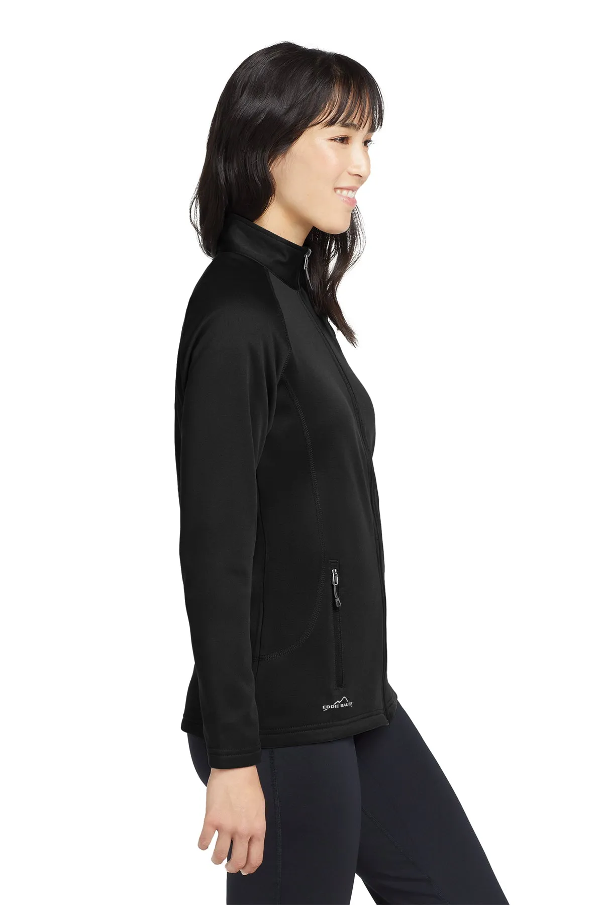 Eddie Bauer Ladies Smooth Fleece Layer Jacket, Black [Ware2Go]