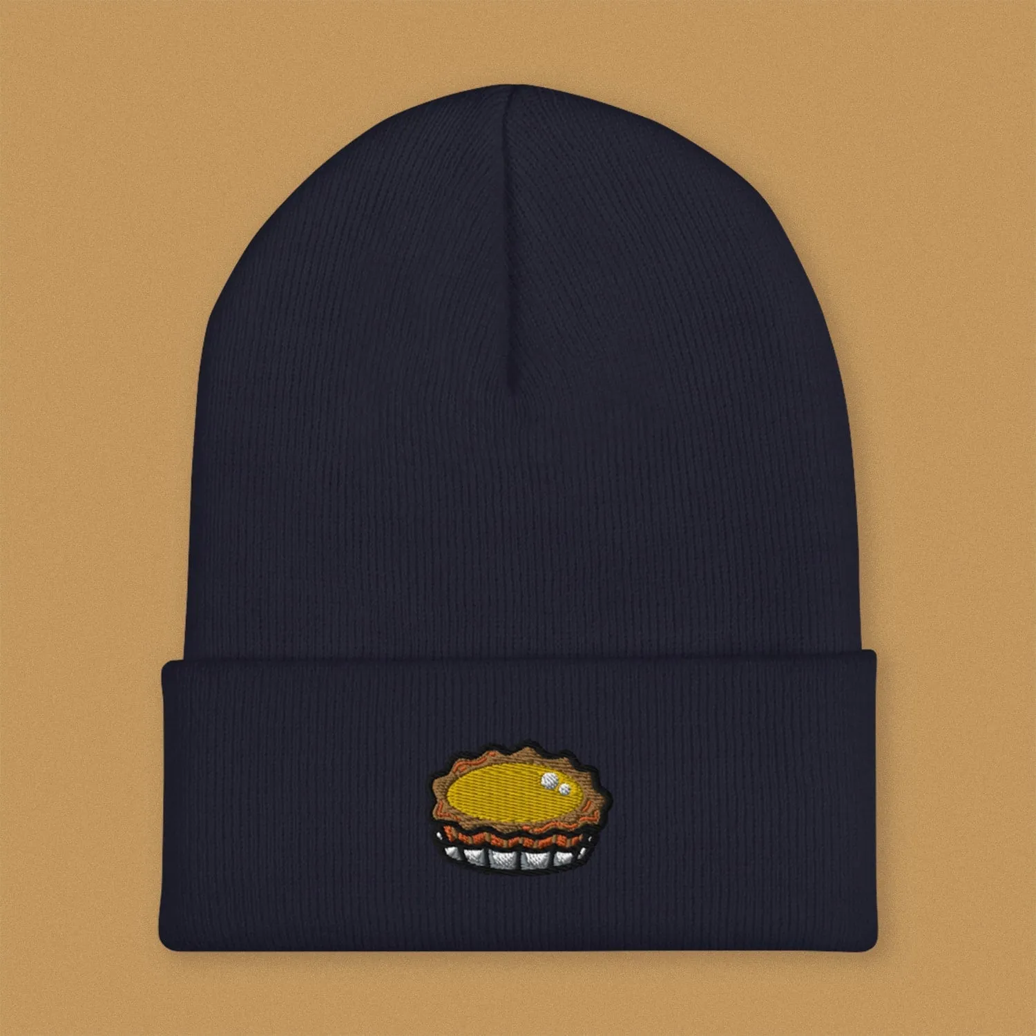 Egg Tart Embroidered Beanie