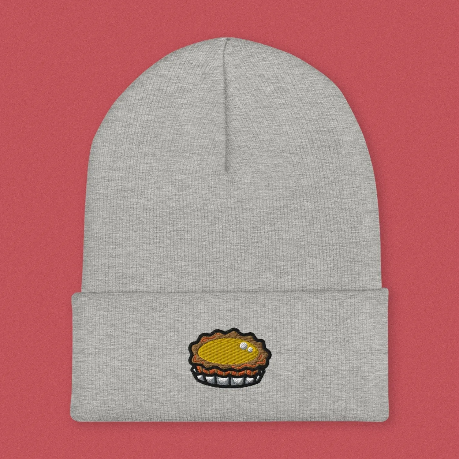 Egg Tart Embroidered Beanie