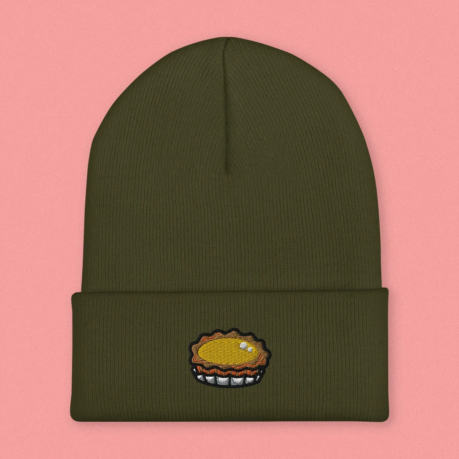 Egg Tart Embroidered Beanie