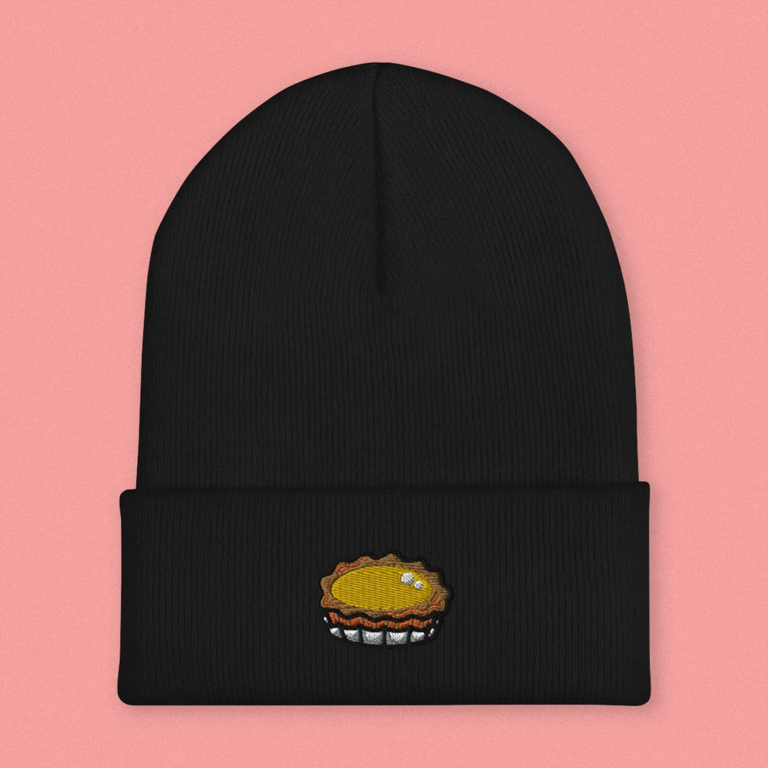 Egg Tart Embroidered Beanie