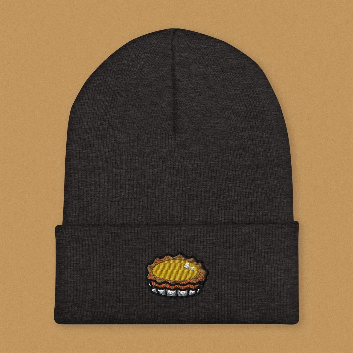 Egg Tart Embroidered Beanie