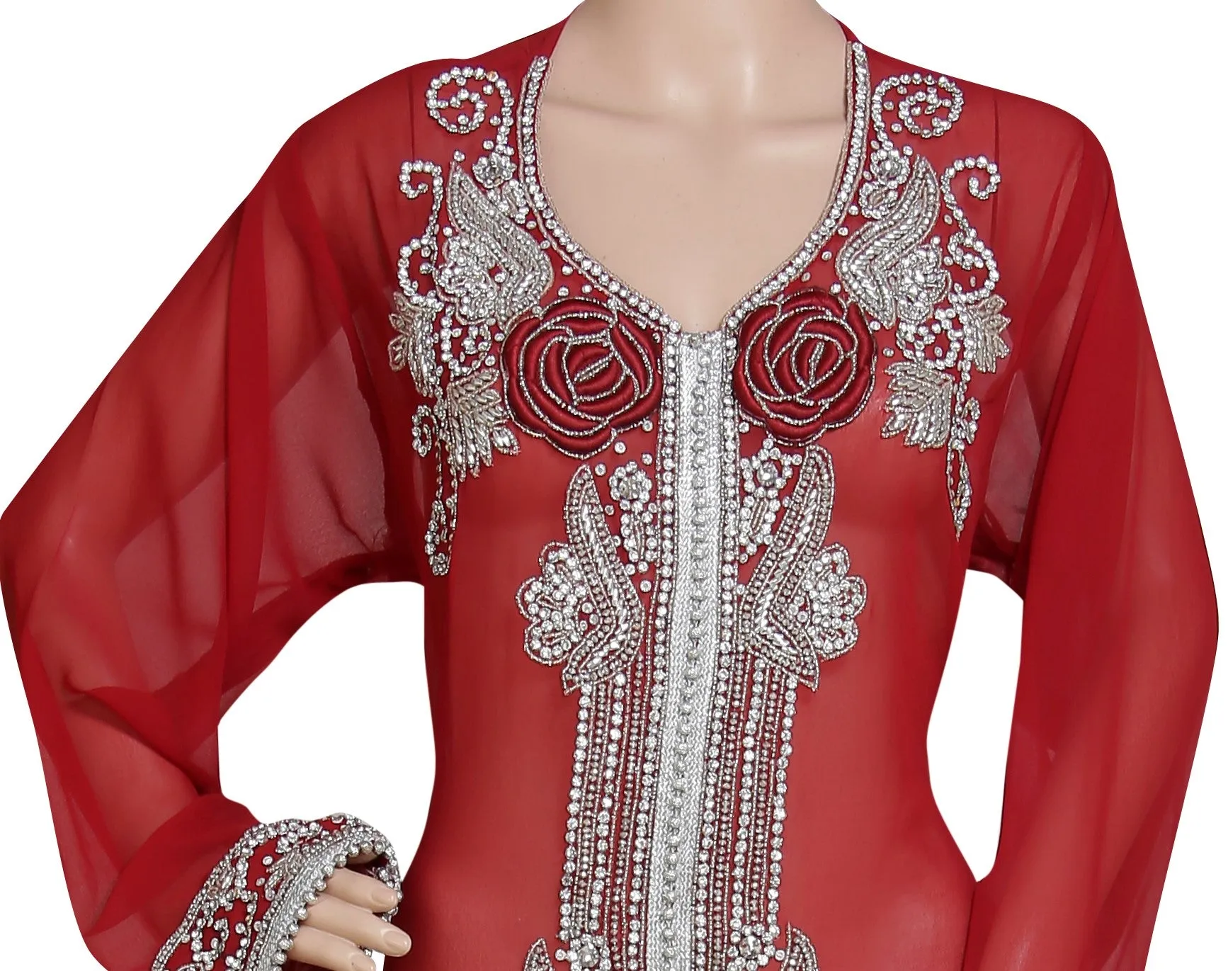 Embroidered Jacket With Crystal Beads