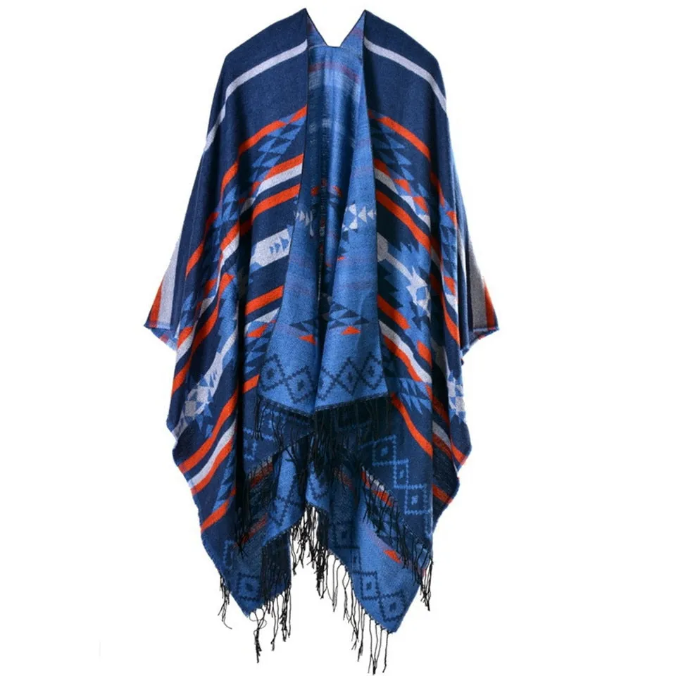 Fashion Poncho Ethnic Silk Scarf Printed Bandana Shawl #389