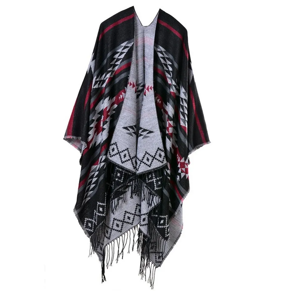 Fashion Poncho Ethnic Silk Scarf Printed Bandana Shawl #389