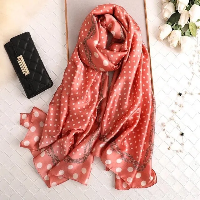 Fashion Silk Scarf Printed Bandana Shawl #LZ131