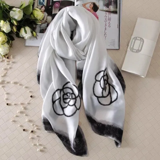 Fashion Silk Scarf Printed Bandana Shawl #LZ242