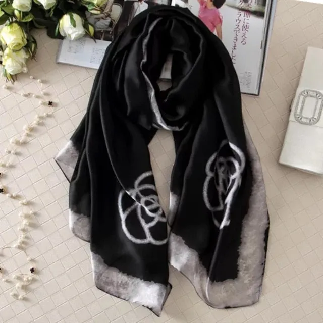 Fashion Silk Scarf Printed Bandana Shawl #LZ242