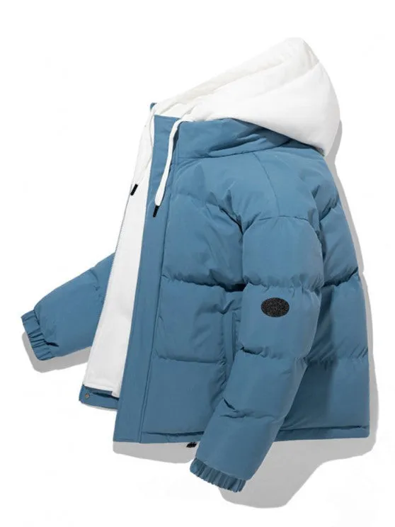 Fashionable Puffer Coat And Sweatshirt Combo