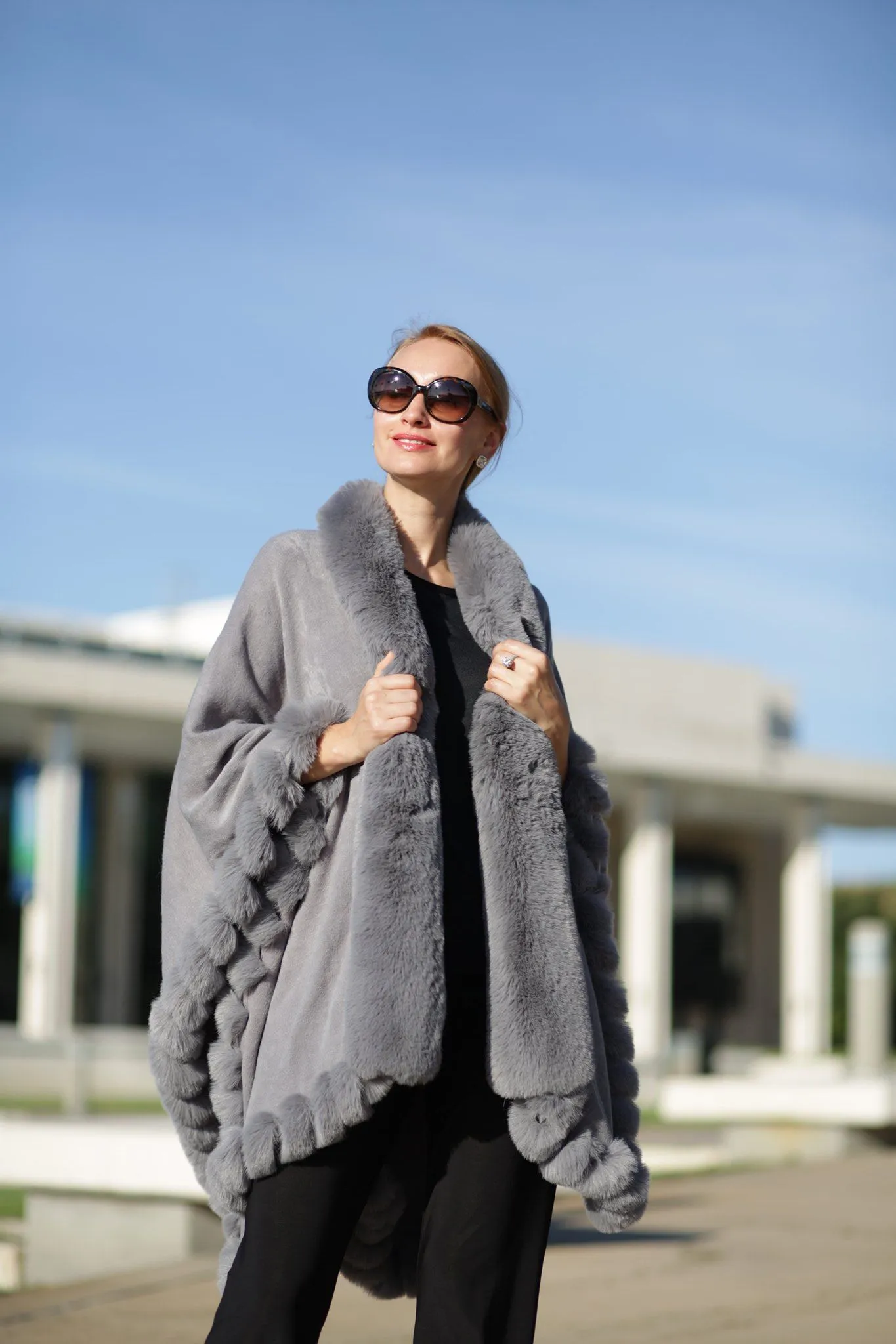 Faux Fur Cape