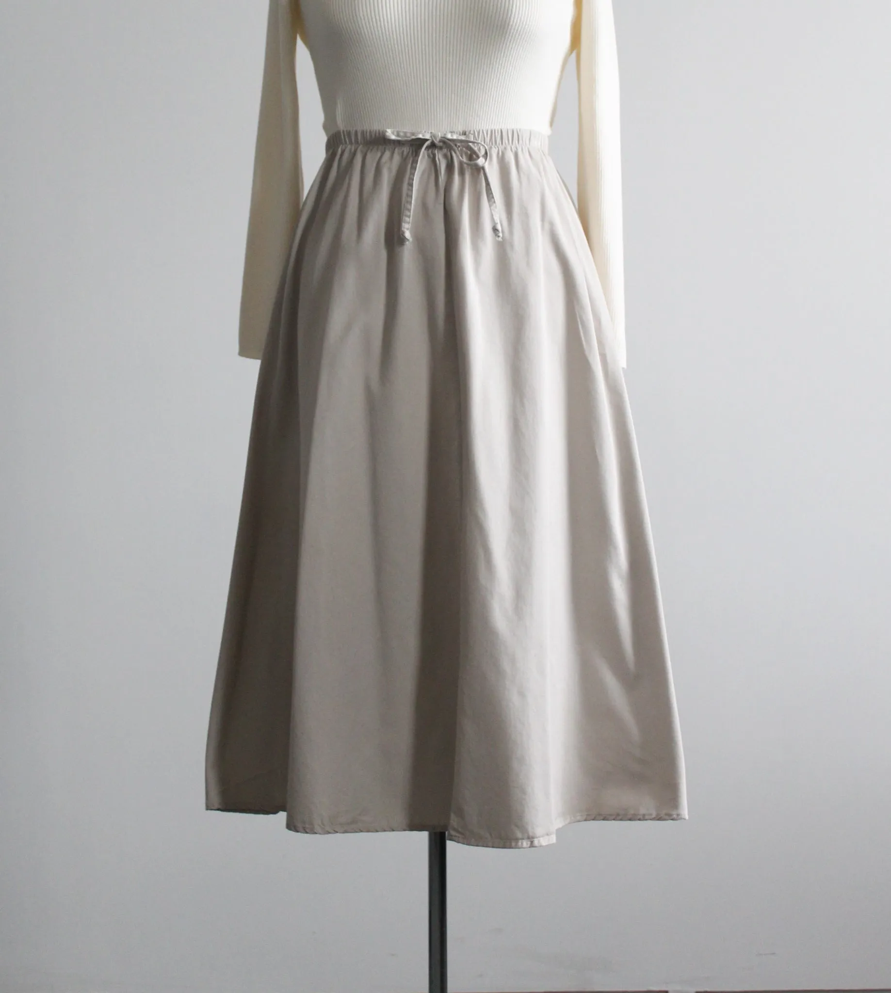 fawn cotton midi skirt