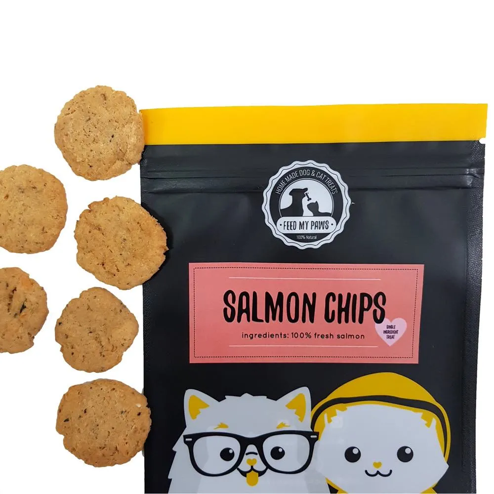 Feed My Paws Salmon Chips Cat & Dog Treats 60g