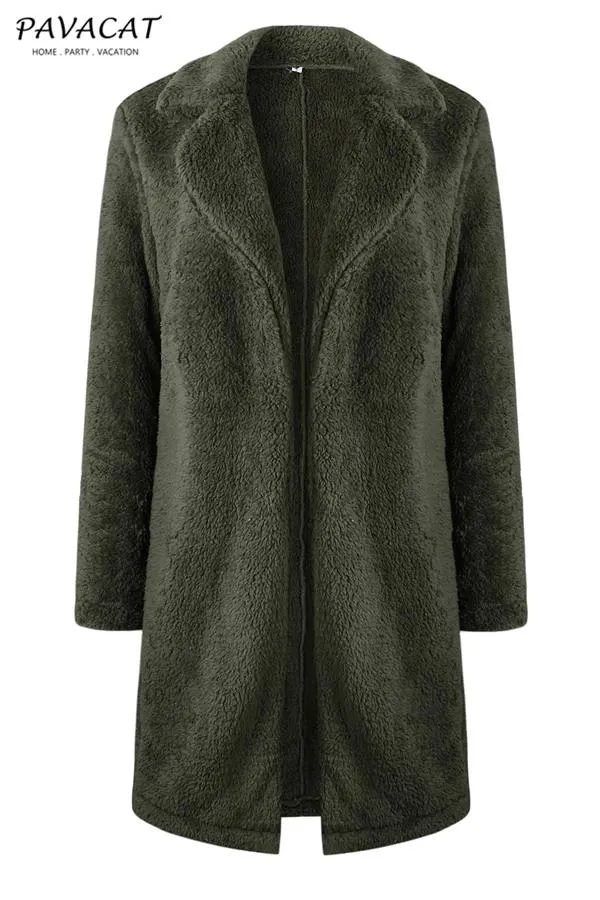 Feeling of Warmth Faux Fur Longline Coat