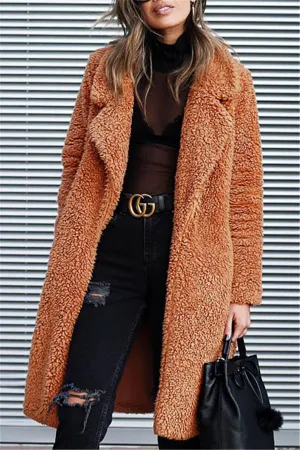 Feeling of Warmth Faux Fur Longline Coat