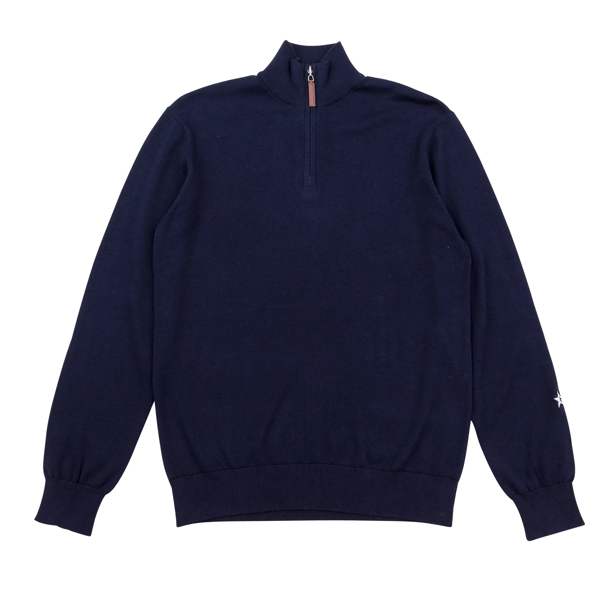 Fine Cut Half Zip Knit - Deep Navy