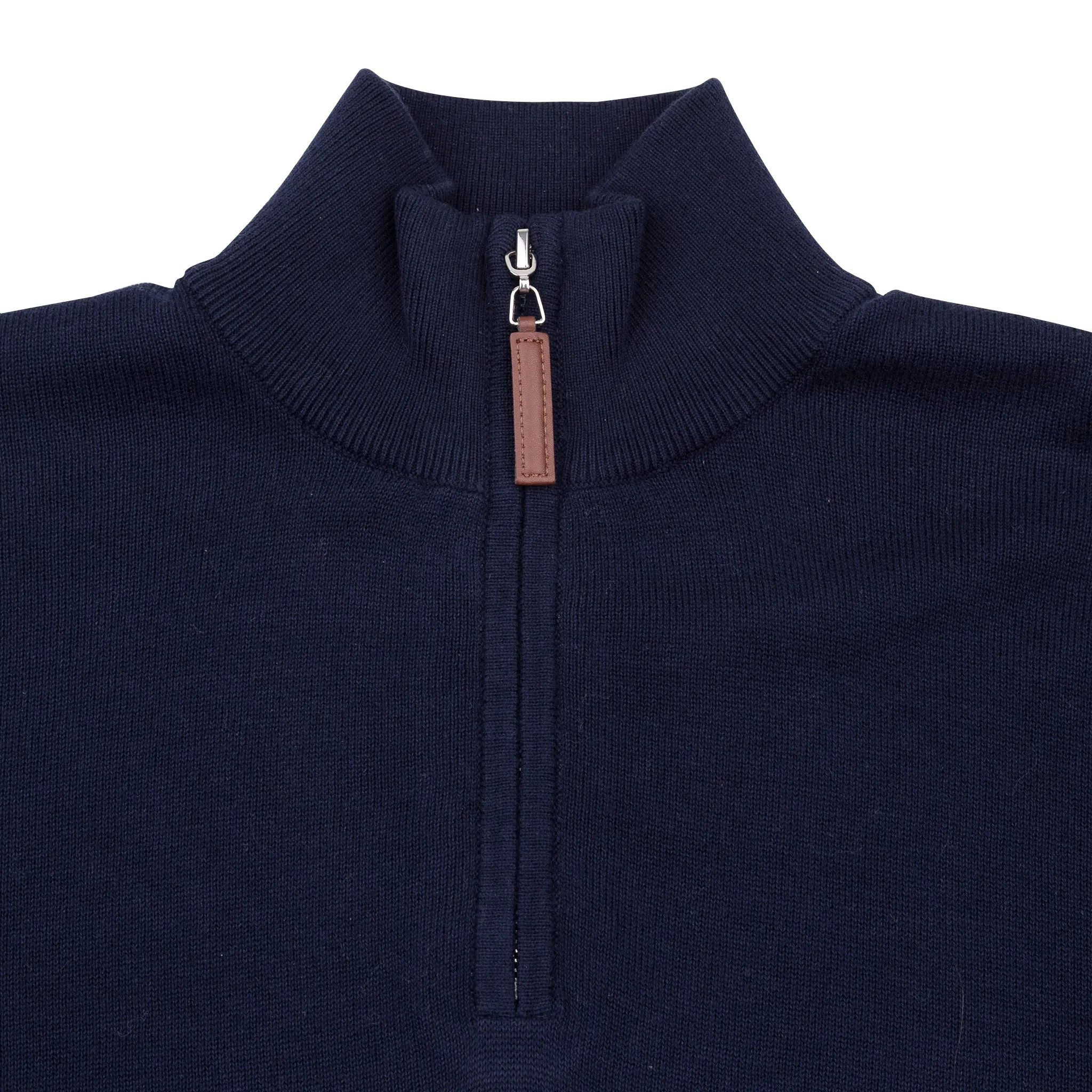 Fine Cut Half Zip Knit - Deep Navy