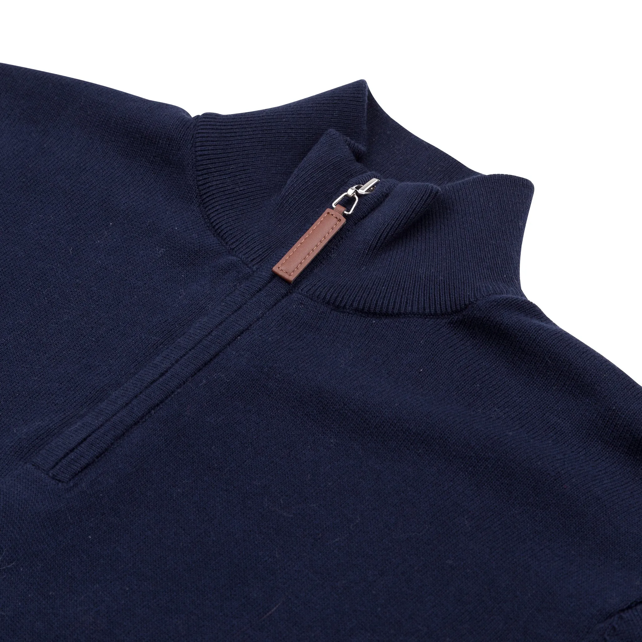 Fine Cut Half Zip Knit - Deep Navy