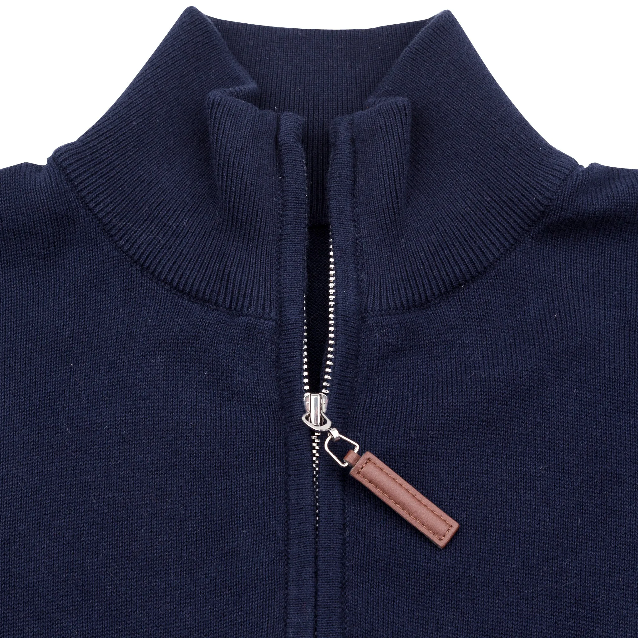 Fine Cut Half Zip Knit - Deep Navy