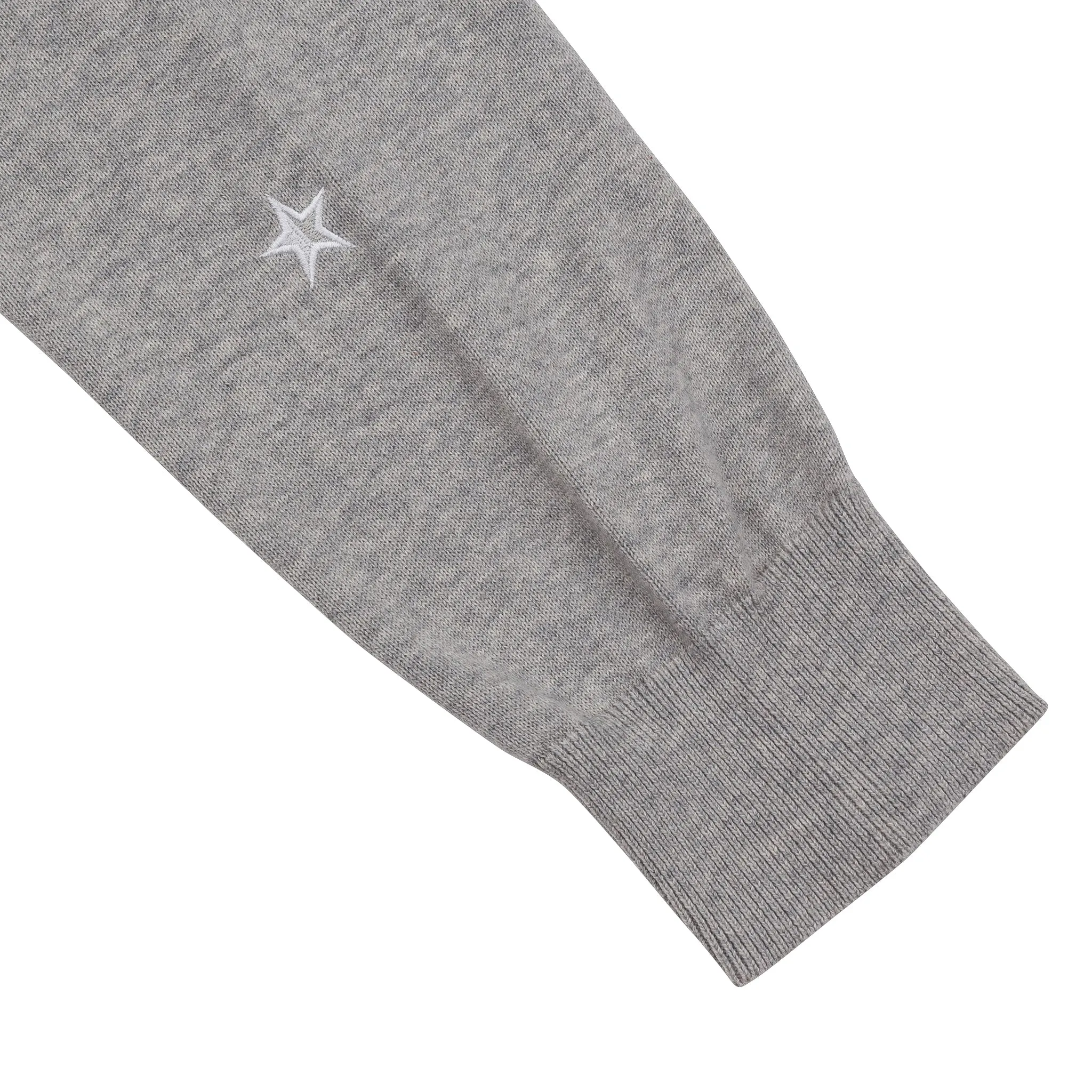 Fine Cut Half Zip Knit - Mid Grey