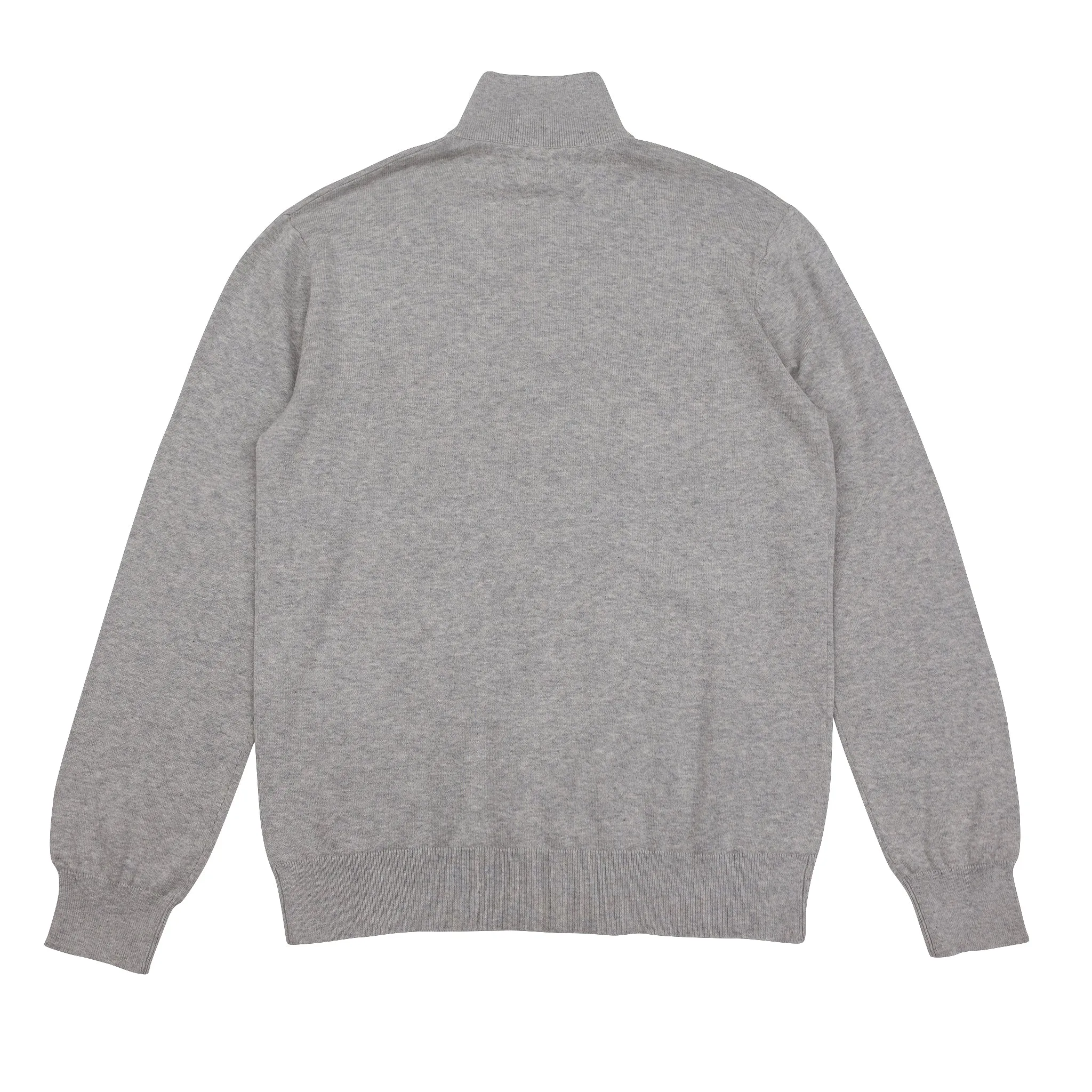 Fine Cut Half Zip Knit - Mid Grey