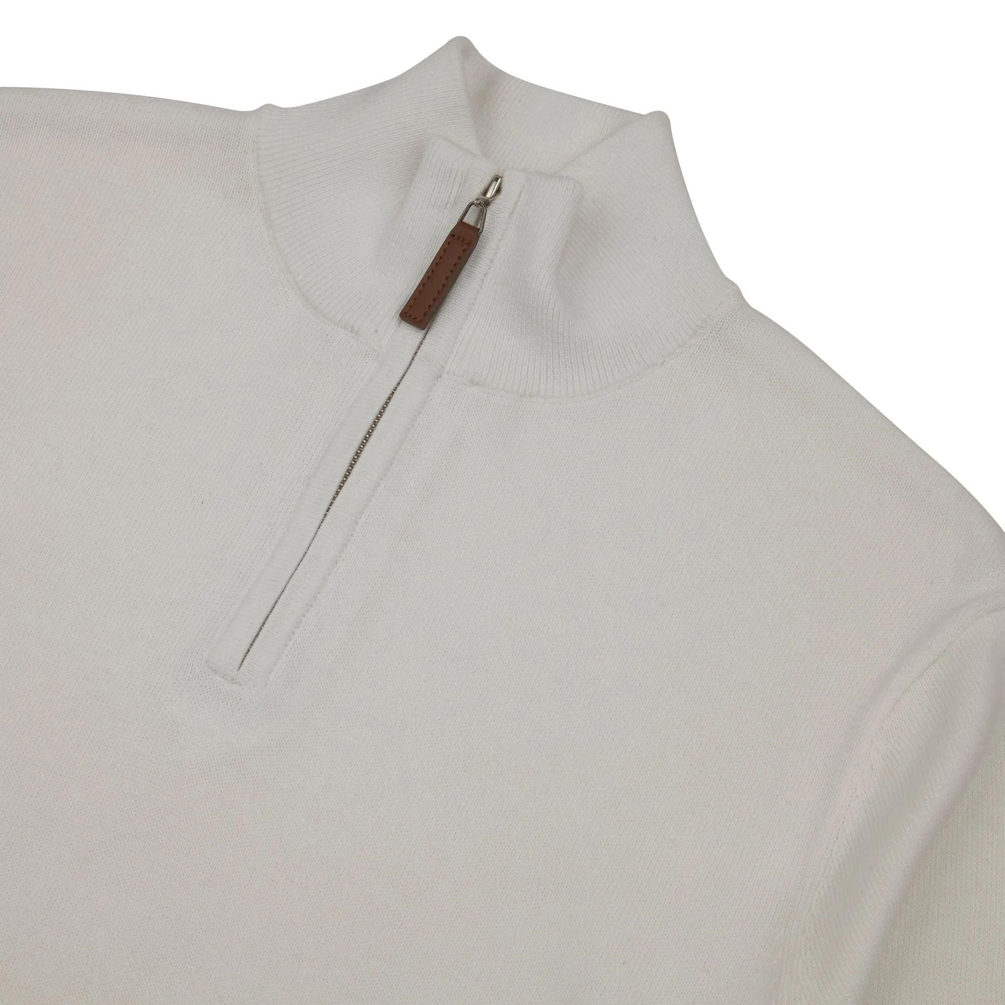 Fine Cut Half Zip - Off White