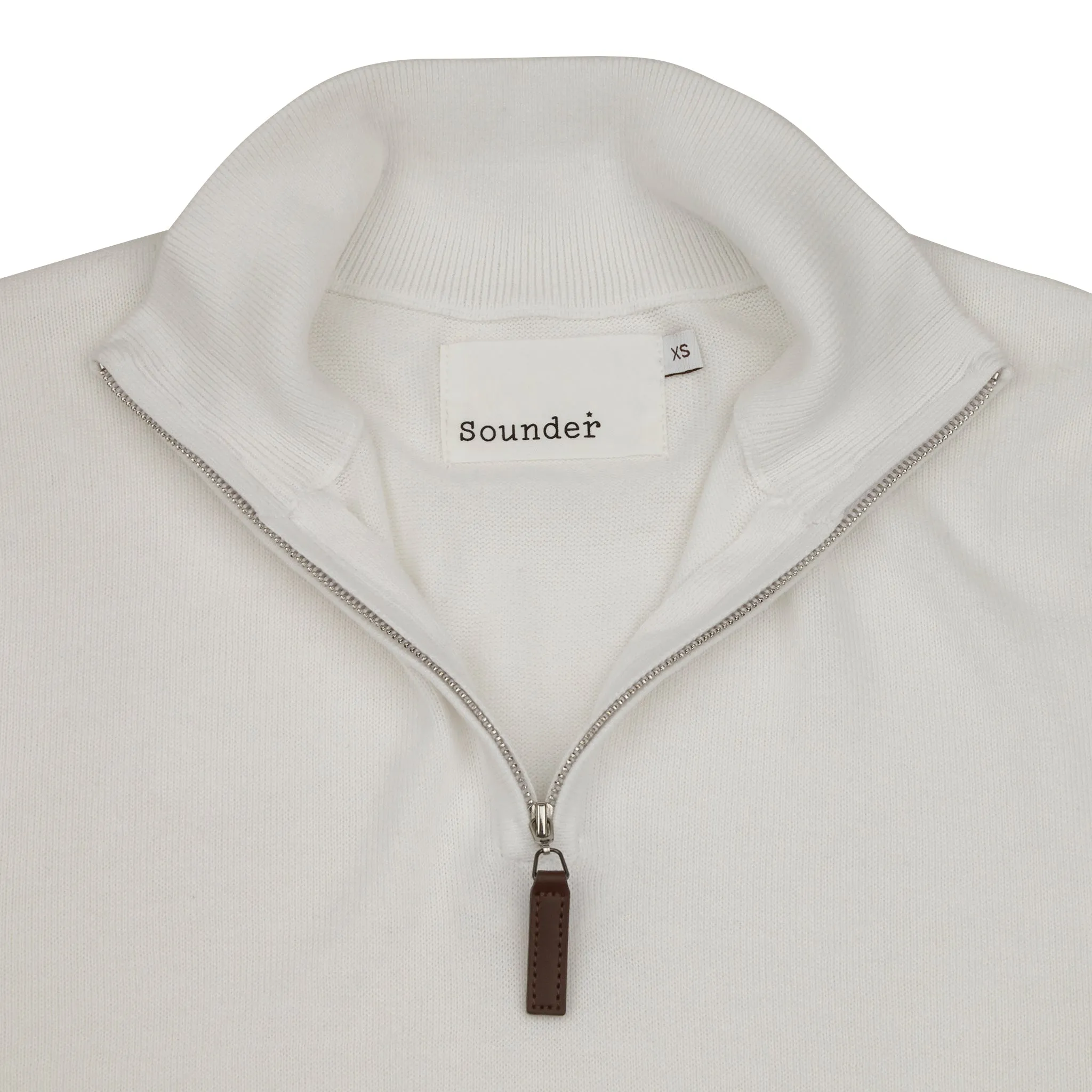 Fine Cut Half Zip - Off White