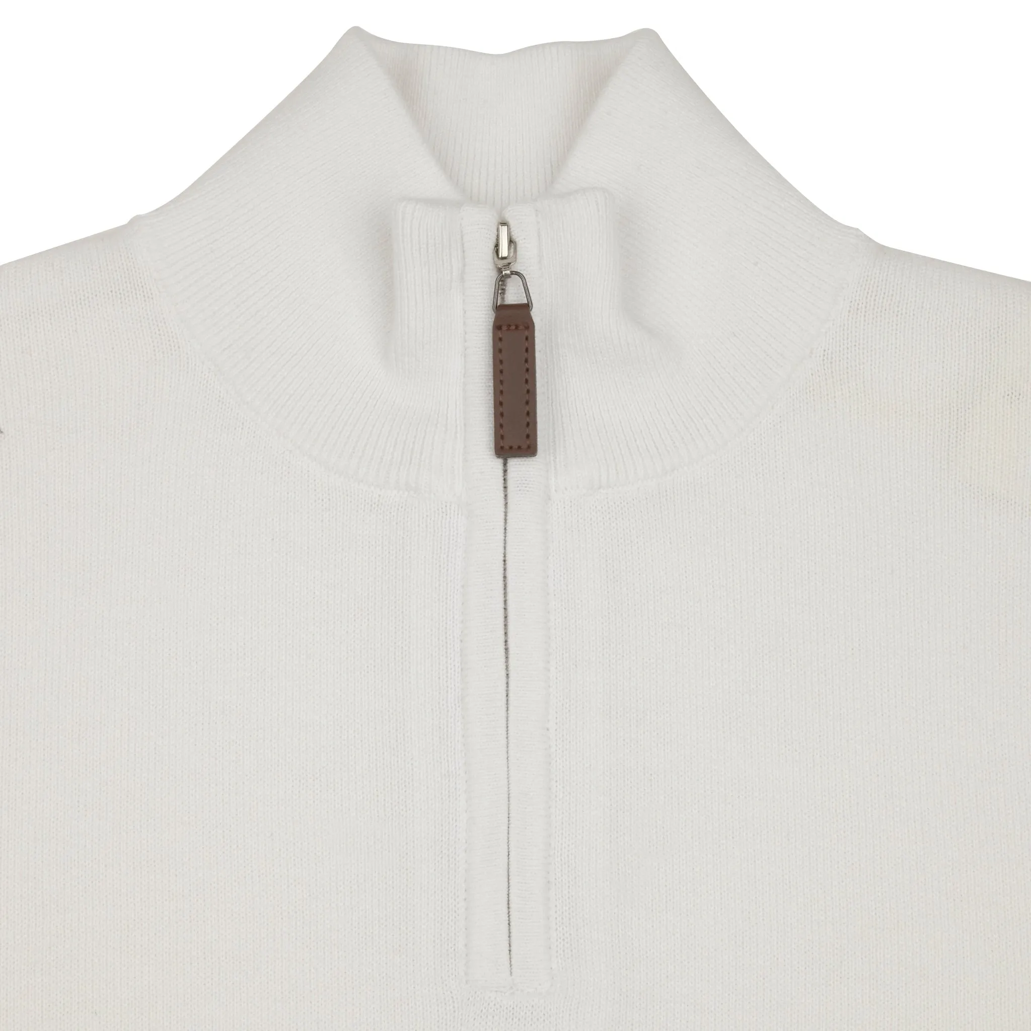 Fine Cut Half Zip - Off White