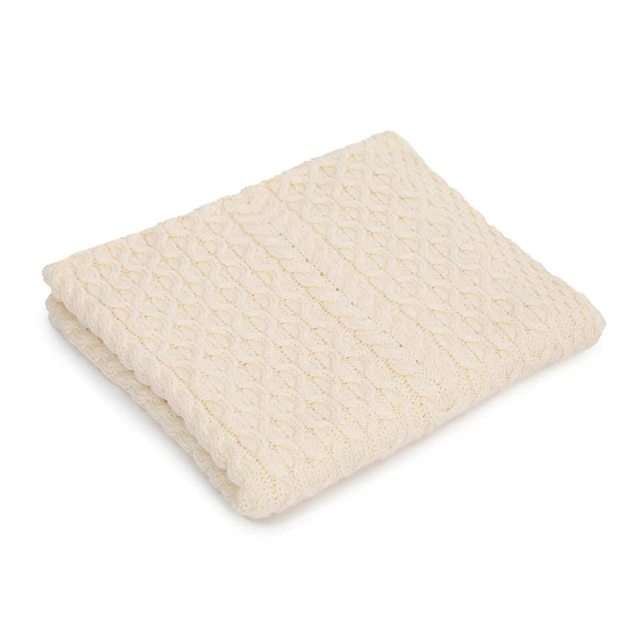 Fisherman Honeycomb Cable Throw - Natural