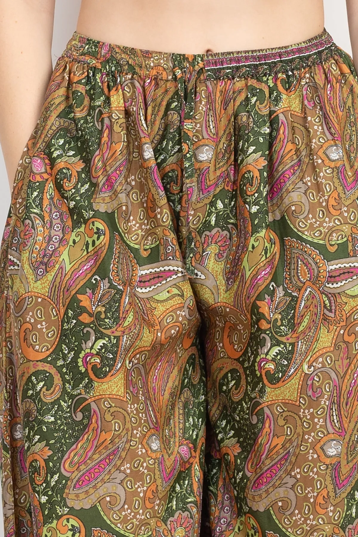 Flowy Paisley Palazzo Pants