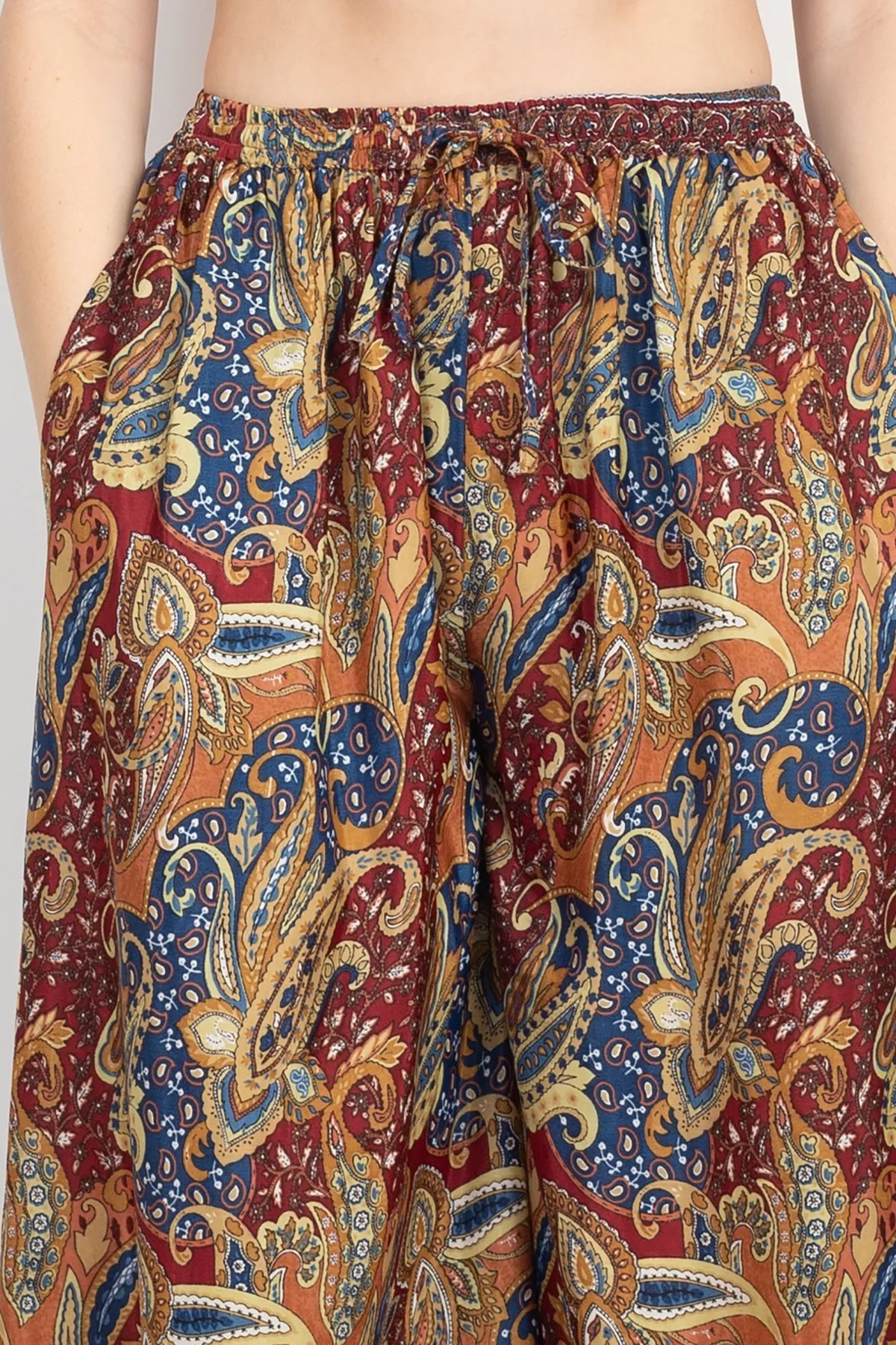 Flowy Paisley Palazzo Pants