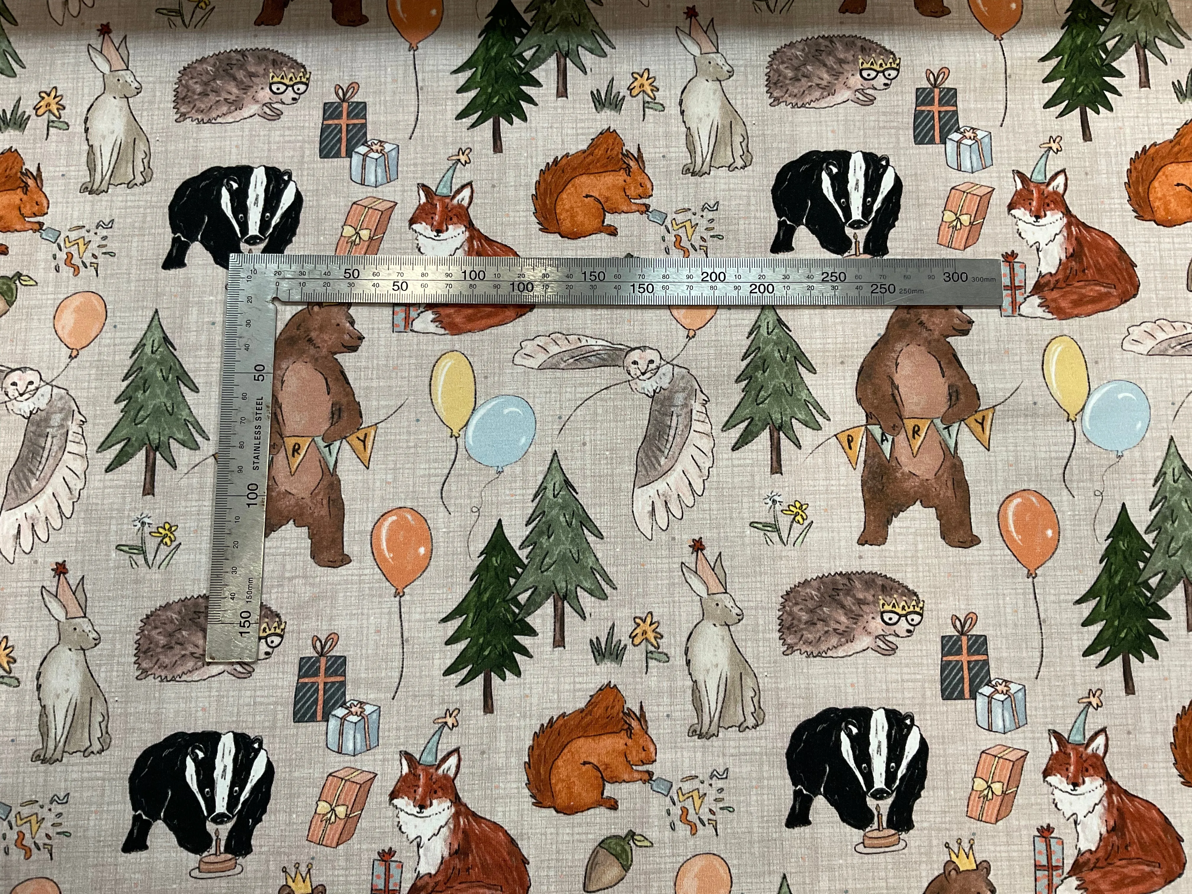 Forest Party Cotton Jersey Fabric