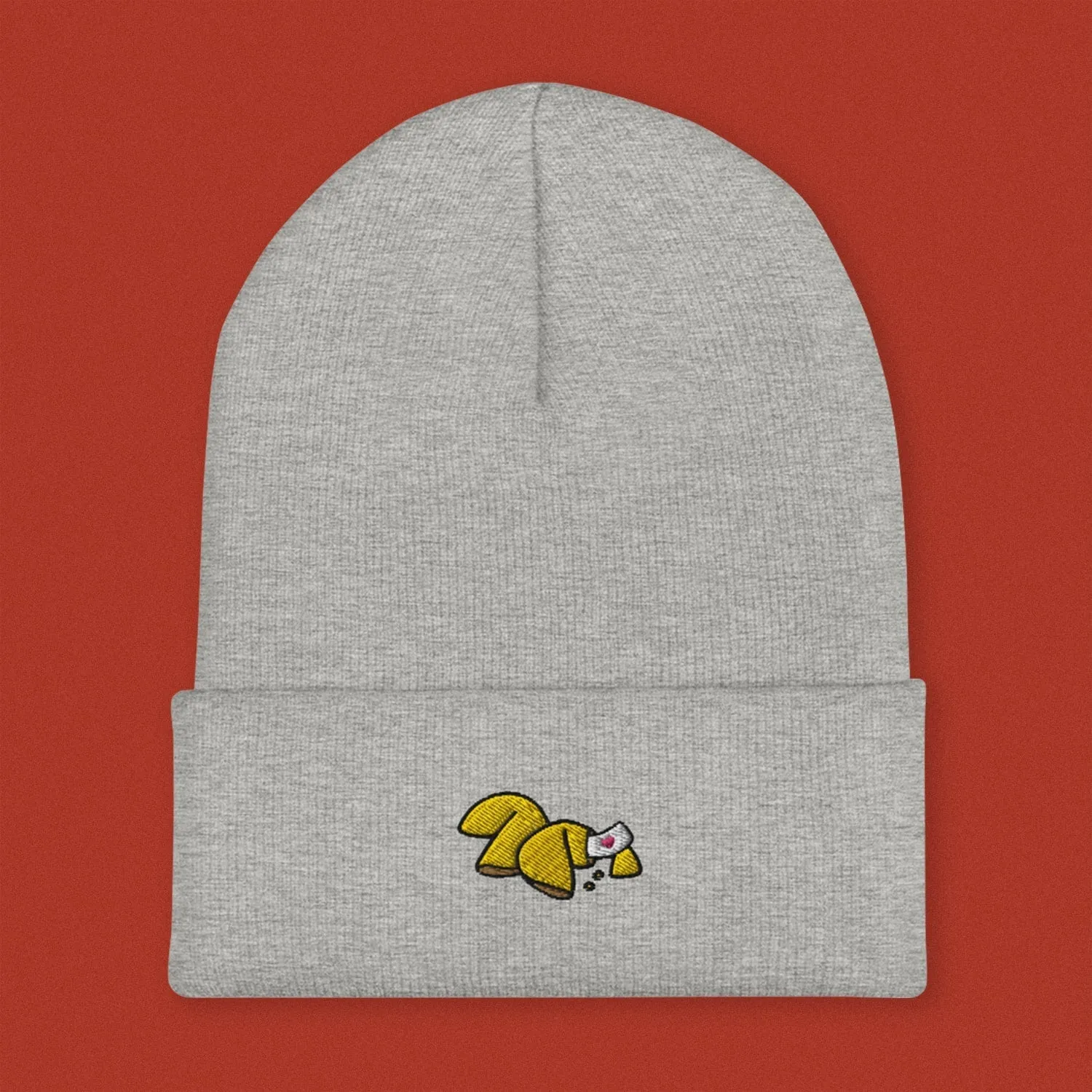 Fortune Cookie Embroidered Beanie