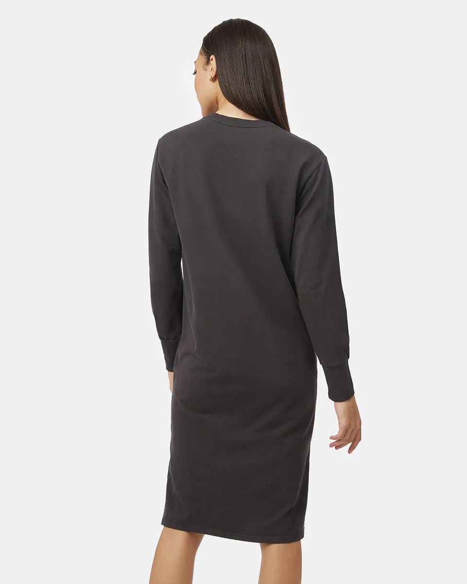 French Terry Long Sleeve Crew Dress