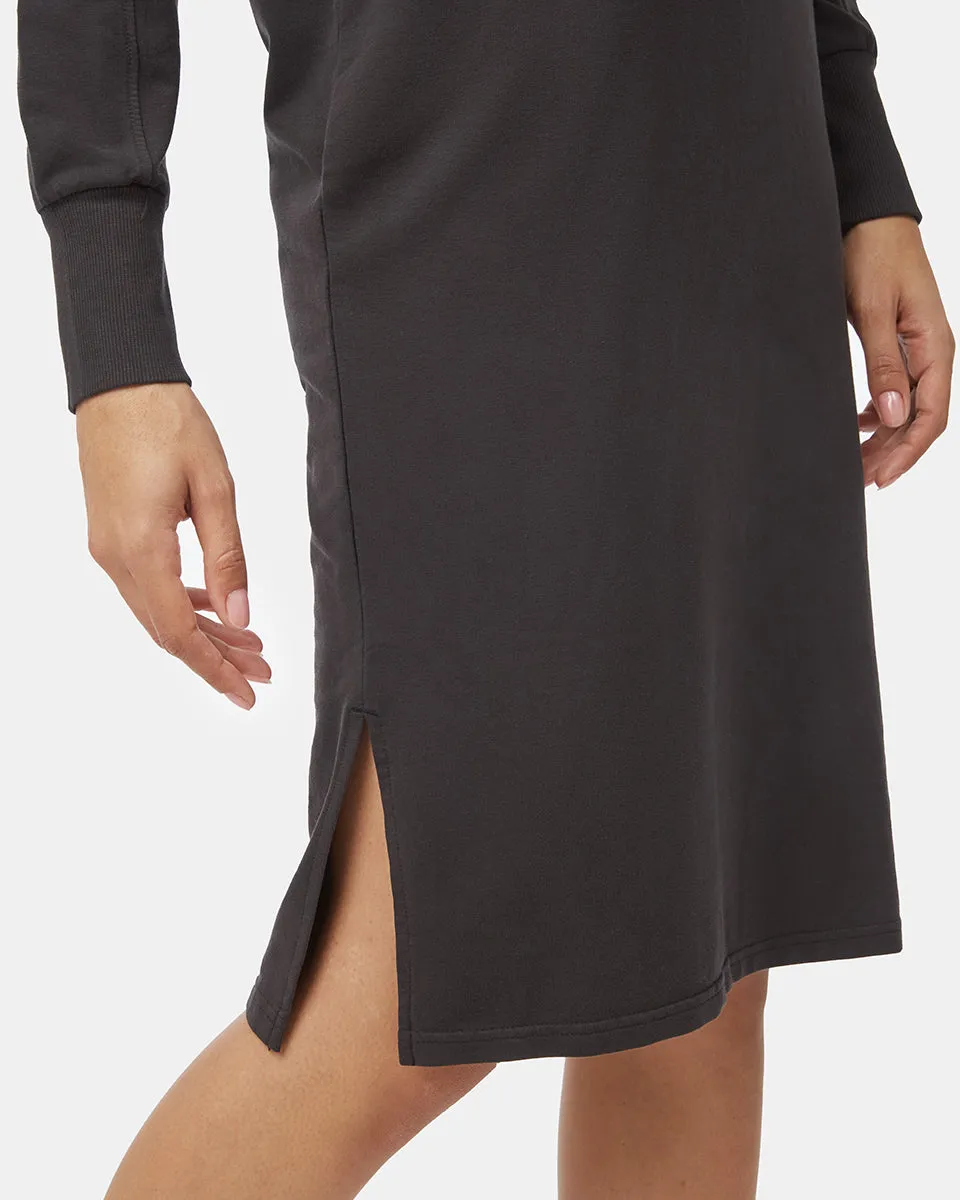 French Terry Long Sleeve Crew Dress