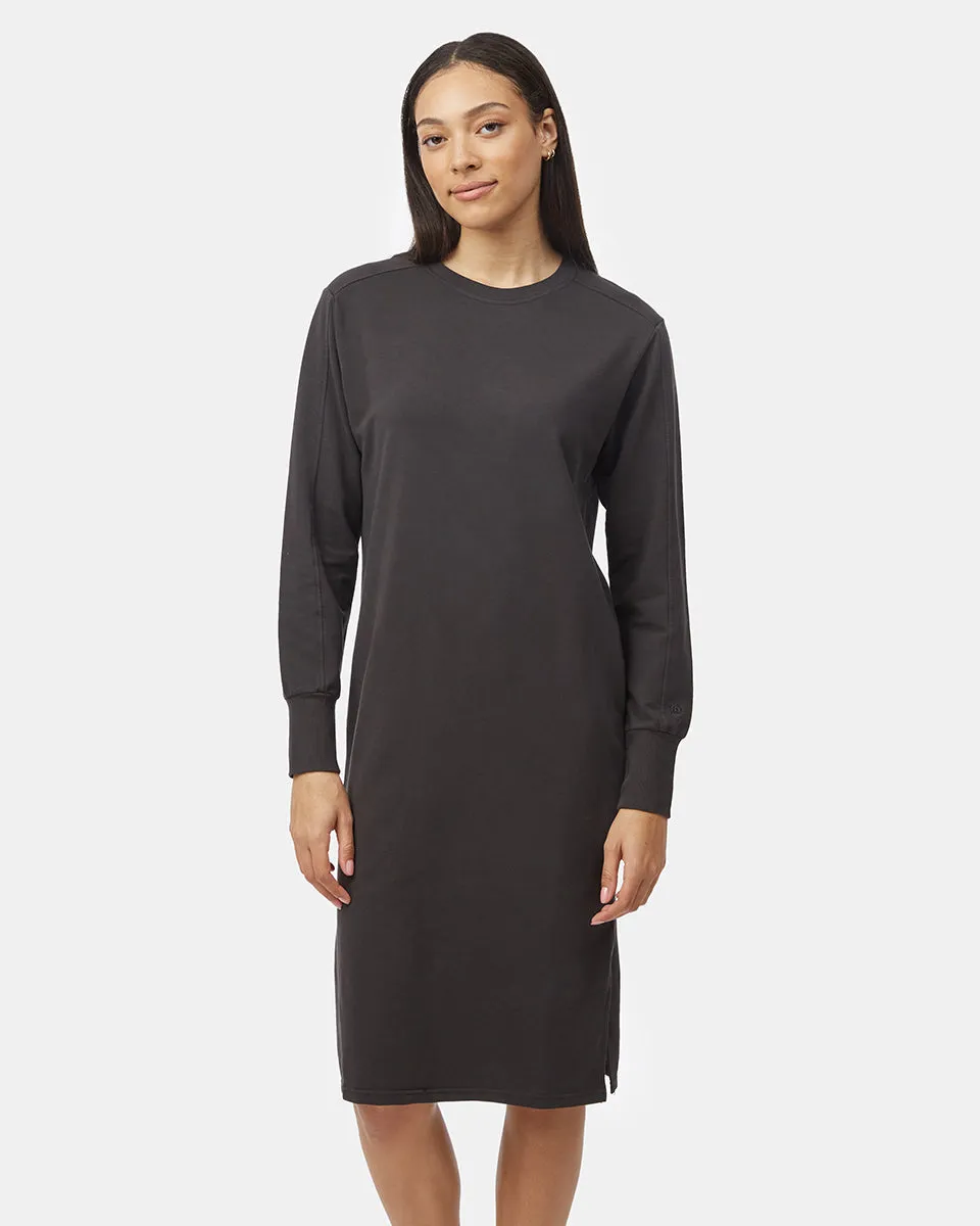 French Terry Long Sleeve Crew Dress